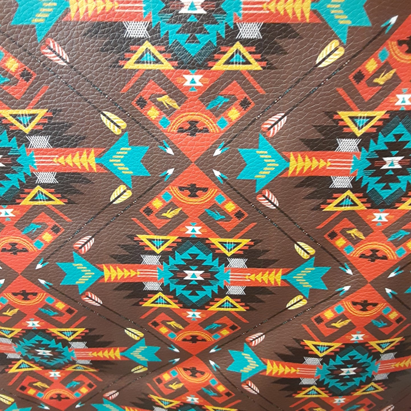 Brown Print  PVC Oversized Overnight Tote