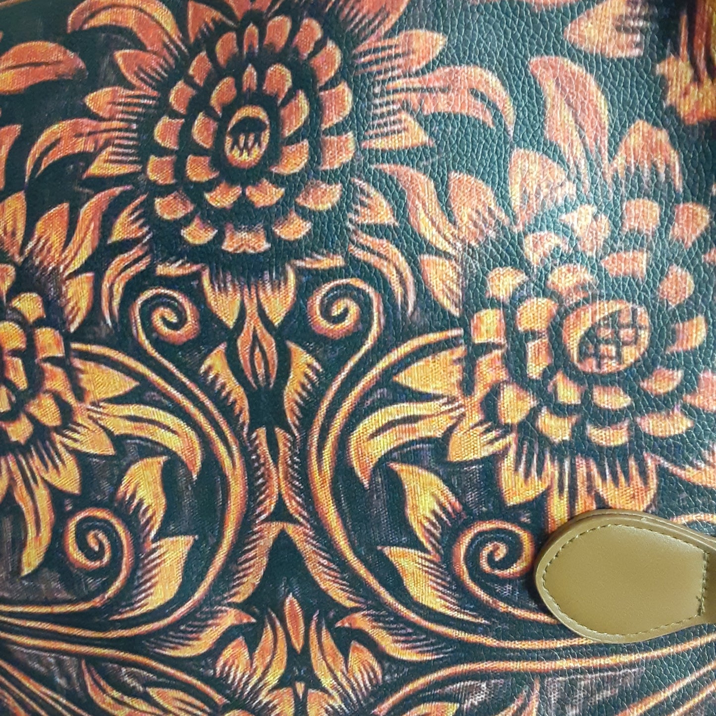 Oversized PVC Tooled Leather Print Overnight Tote Bag