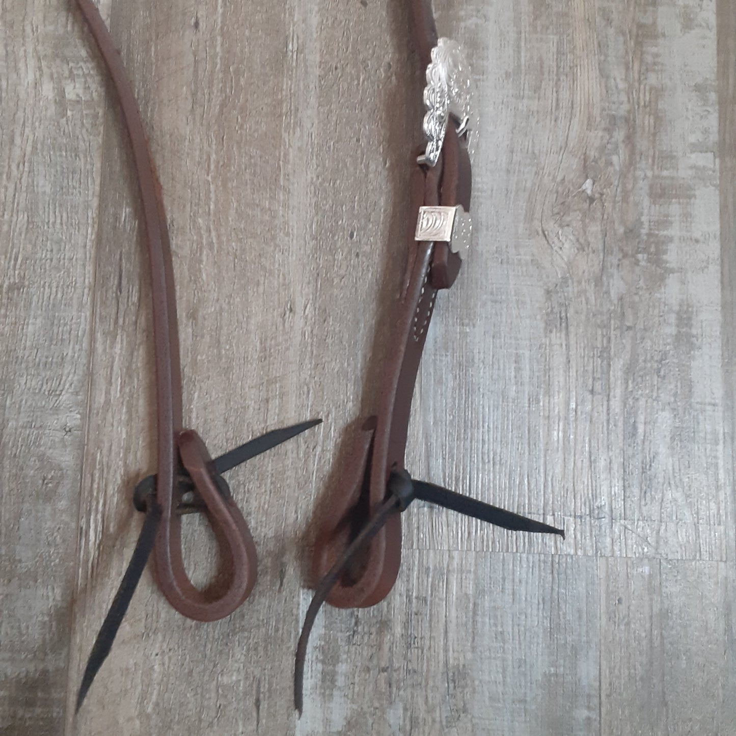Slip Ear Dark Oil Harness Leather Headstall