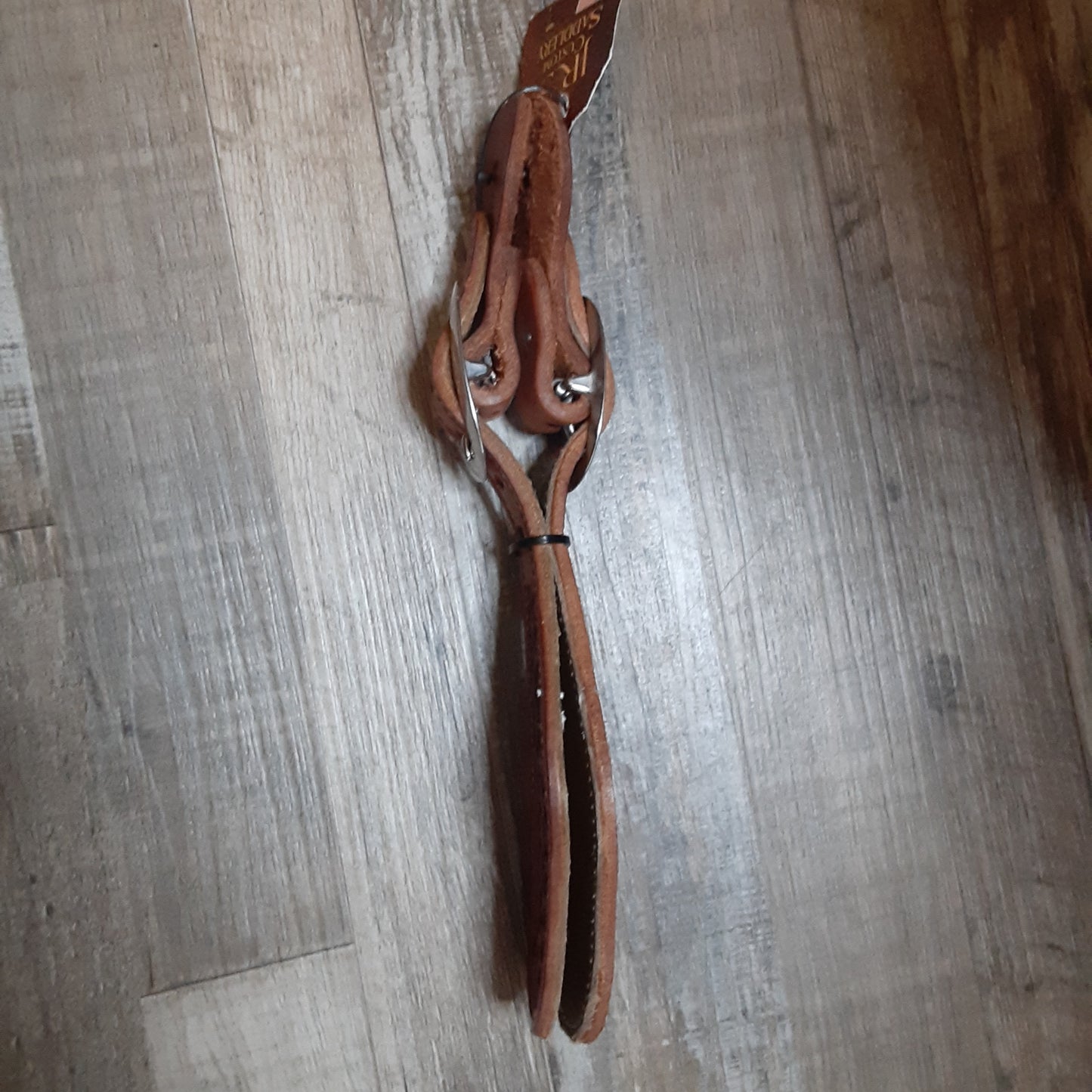 JR Miller Custom Saddlery Ladies Basketweave Spur Straps