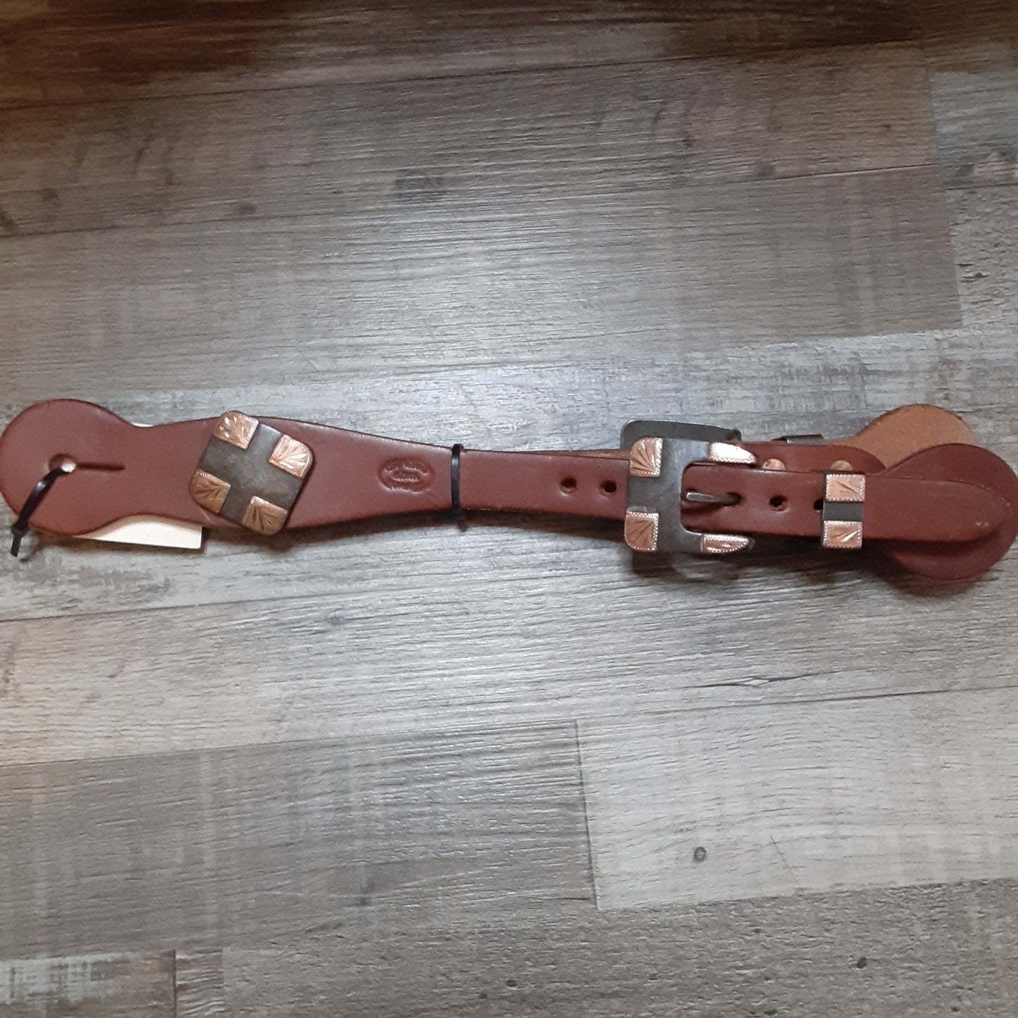 JR Miller Custom Saddlery Dark Oil Spur Straps