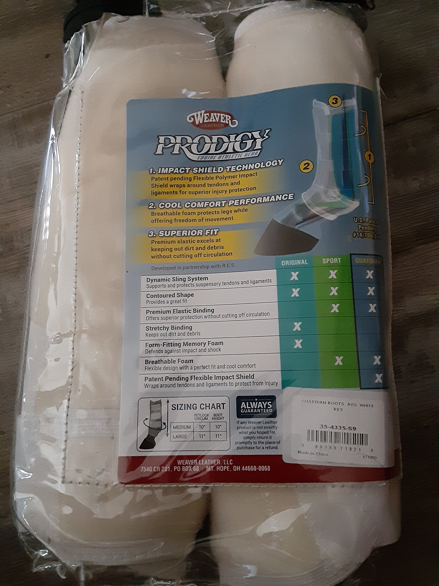 Weaver Leather Prodigy White Front Boots Show Tack
