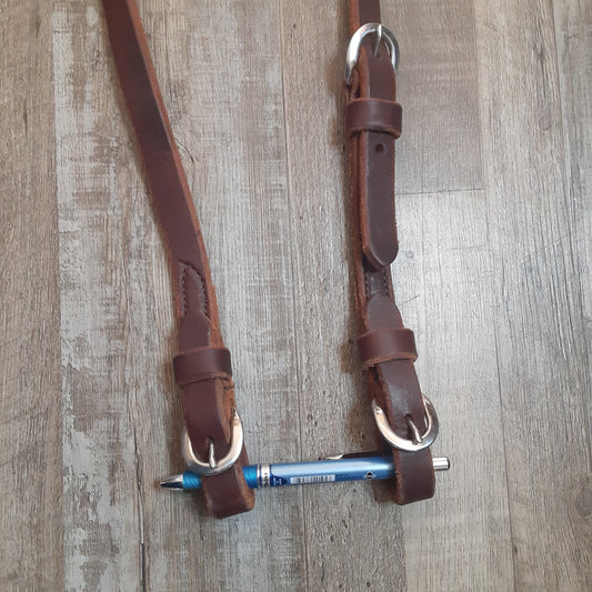 Dark Oil Harness Leather Thick 3/4in One Ear Headstall