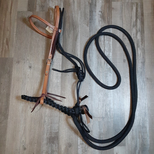 Ridge Creek Tack Soft Round Braided Loping Hackamore Bosal