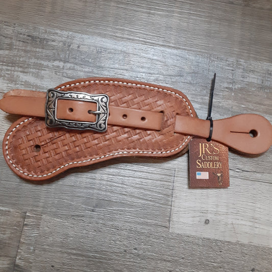 JR Miller Custom  Basketweave Spur Straps
